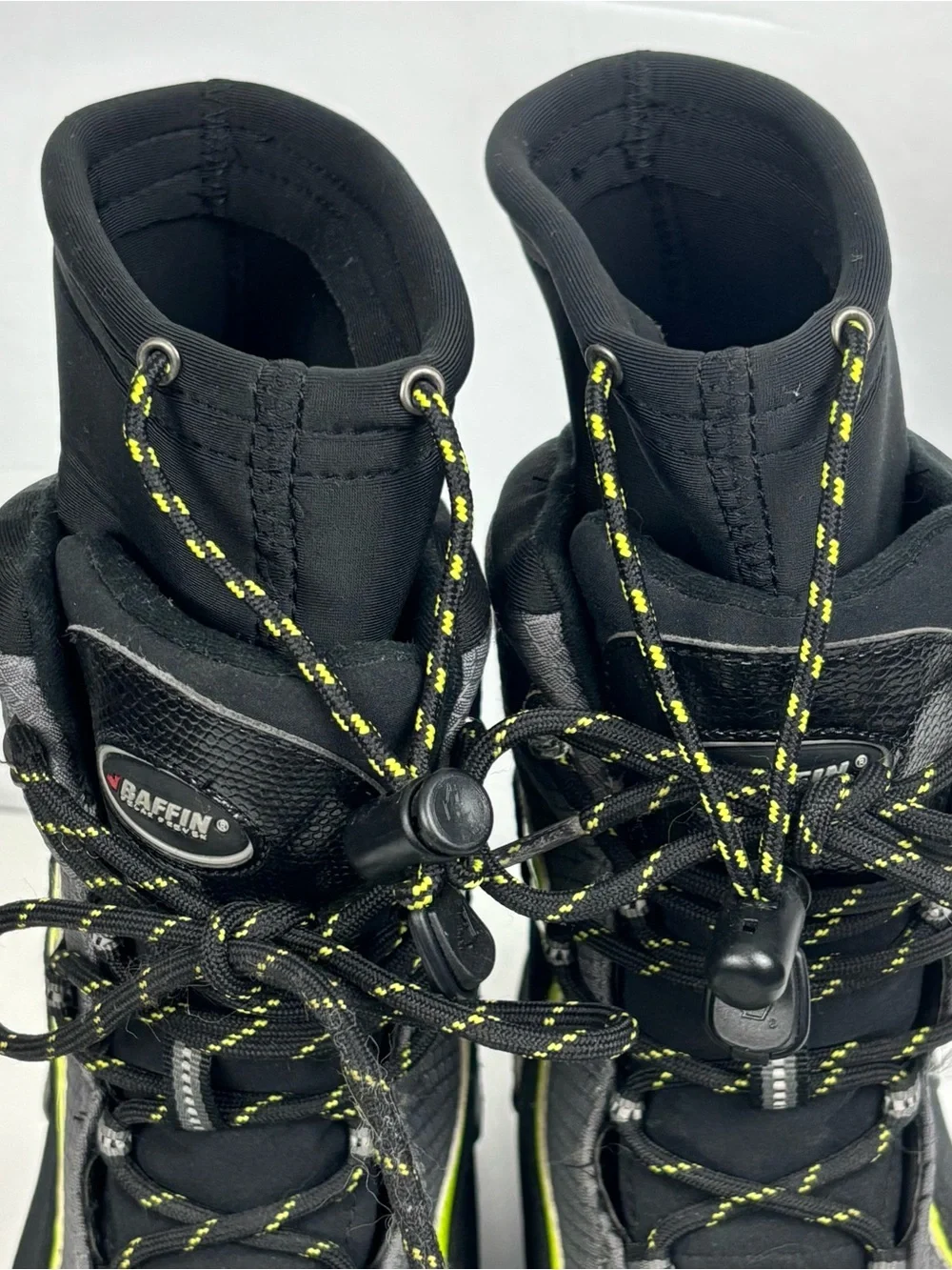 Baffin Boots Black Green Warrior Mens Size 8 Soft M018 Mid-Calf Lace Up Snow